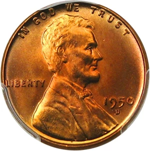 image for: 1950-D 1c PCGS MS67 RD - Registry Quality Gem, Only 2 Finer at PCGS