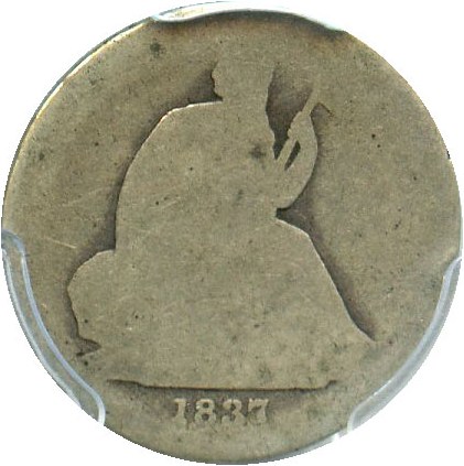 image for: 1837 10c PCGS Poor-1 (No Stars, Small Date)