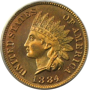 image for: 1884 1c PCGS Proof 67 RB - Registry Quality Gem Proof