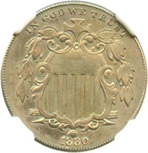 image for: 1880 5c NGC Proof 63