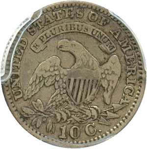 image for: 1828 10c PCGS/CAC VF25 (Small Date) Choice Original
