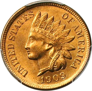 image for: 1909-S Indian 1c PCGS/CAC MS65 RD - Key Date, Rare in Gem Red