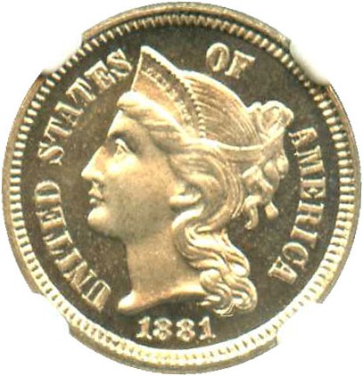 image for: 1881 3cN NGC/CAC Proof 65 CAM