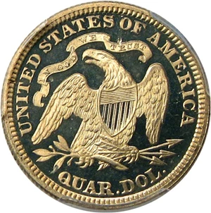 image for: 1890 25c PCGS/CAC Proof 65+ DCAM - Beautiful Gem Proof