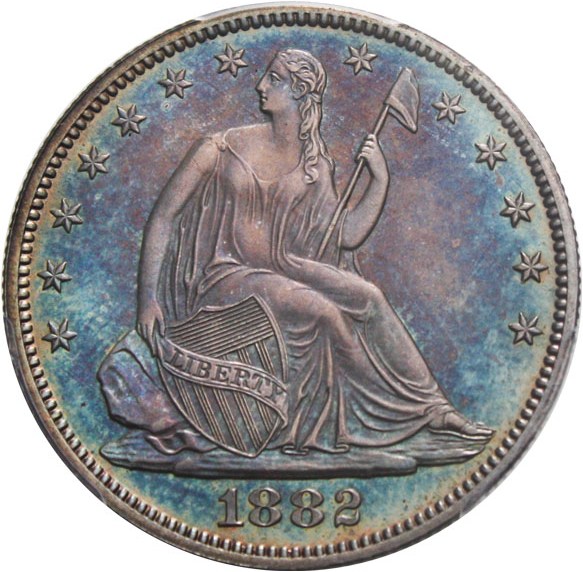 image for: 1882 50c PCGS Proof 66 - Wonderful Toning - No Reserve!