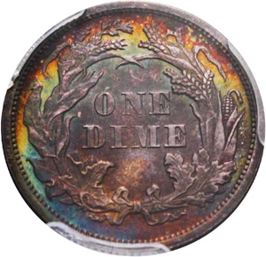 image for: 1870 10c PCGS Proof 64 - Colorful Toning
