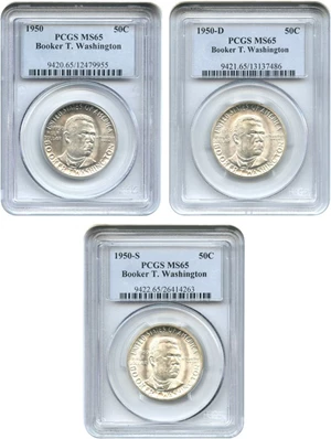 image for: 1950-PDS BTW Set PCGS MS65 (3 Coins)