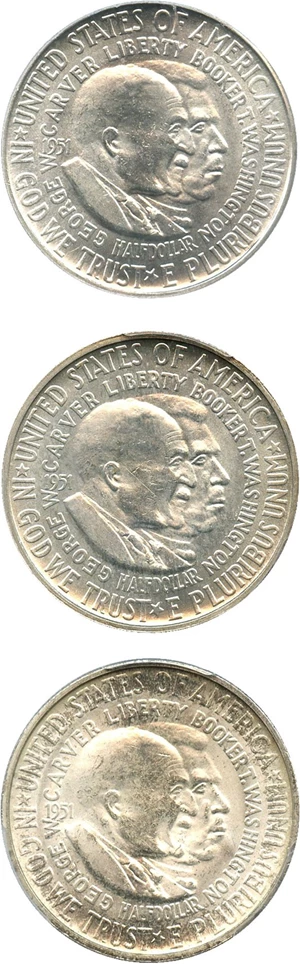image for: 1951-PDS Washington-Carver Set PCGS MS64 (3 Coins)