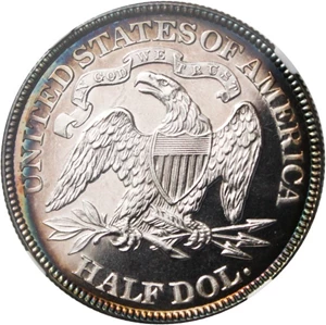 image for: 1889 50c NGC/CAC Proof 65 CAM - Colorful Toning