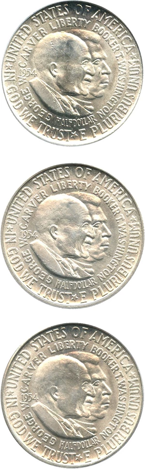 image for: 1954-PDS Washington-Carver Set PCGS MS64 (3 Coins)