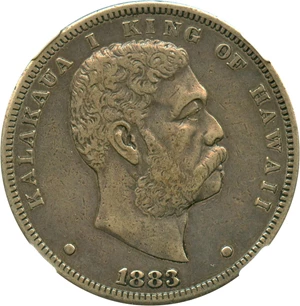 image for: 1883 Hawaii $1 NGC/CAC VF25