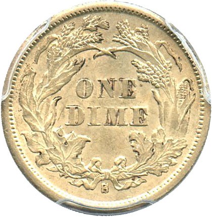 image for: 1872-S 10c PCGS MS62 - Rare Date in Unc - No Reserve!