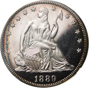 image for: 1889 50c NGC/CAC Proof 65 CAM - Colorful Toning
