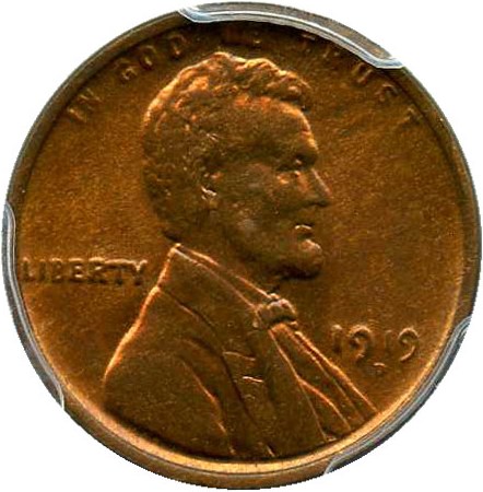image for: 1919-D 1c PCGS/CAC MS63 RB