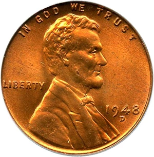 image for: 1948-D 1c PCGS MS67 RD OGH - No Reserve!