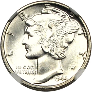 image for: 1944-S 10c NGC MS67+ FB