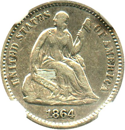 image for: 1864 H10c NGC VF35 - Rare Civil War Date