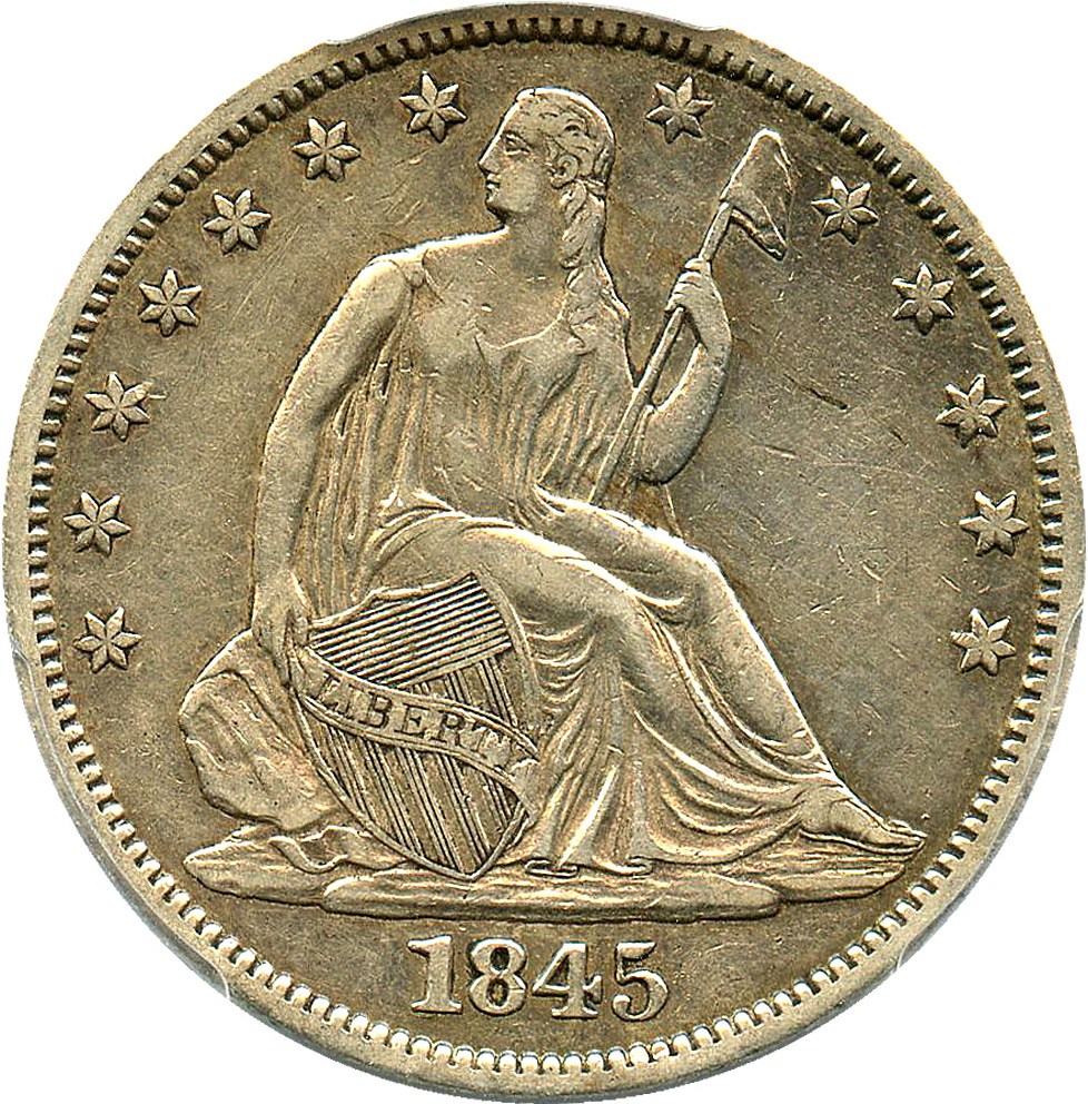 image for: 1845 50c PCGS XF40