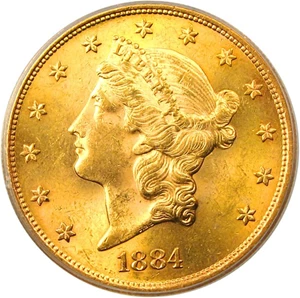 image for: 1884-S $20 PCGS/CAC MS62