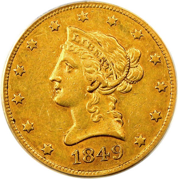 image for: 1849-O $10 PCGS/CAC XF45 - Scarce New Orleans Eagle from the Gold Rush Year