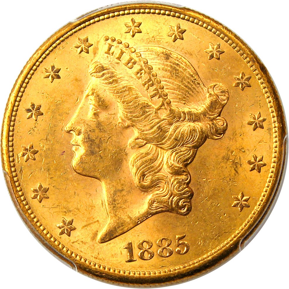 image for: 1885-S $20 PCGS/CAC MS62 - No Reserve!