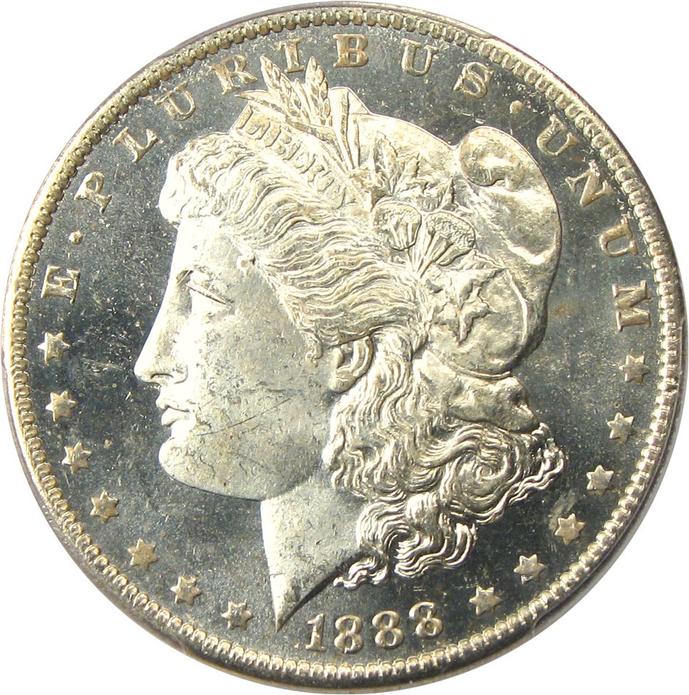 image for: 1888-O $1 PCGS/CAC MS65 DMPL (VAM-9, Doubled Arrows) Superb Gem DMPL