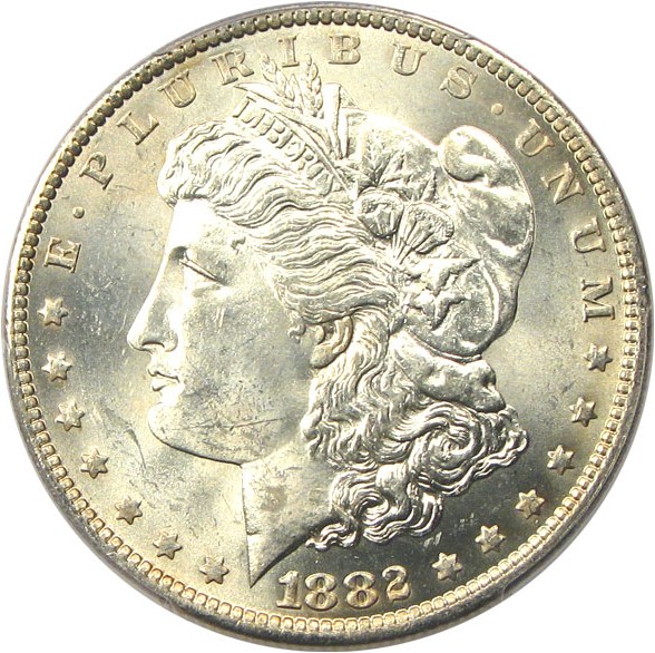 image for: 1882-O/S $1 PCGS MS63 (Weak)