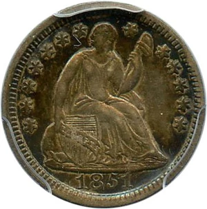 image for: 1851 H10c PCGS AU50