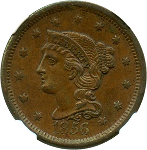 image for: 1856 1c NGC MS63 BN (Slanted 5)