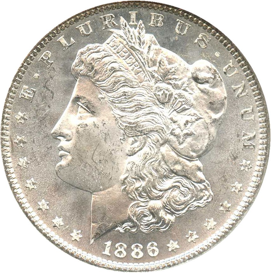 image for: 1886 $1 NGC MS64 PL