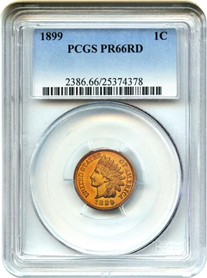 image for: 1899 1c PCGS Proof 66 RD