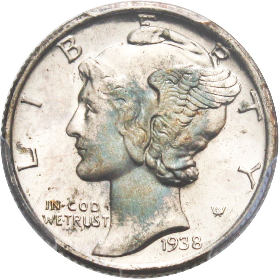 image for: 1938-S 10c PCGS MS66 FB - Colorful Toning