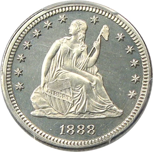 image for: 1888 25c PCGS Proof 64