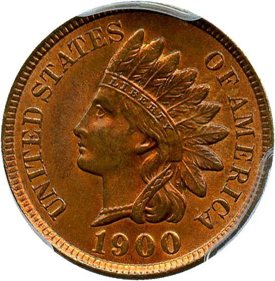 image for: 1900 1c PCGS MS65 RB