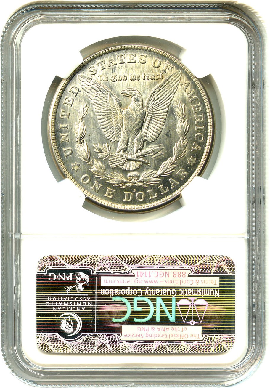 image for: 1921-S $1 NGC MS64 PL - Rare Prooflike, Only 1 Finer at PCGS or NGC