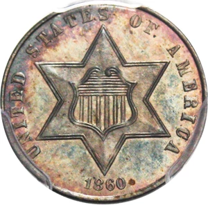 image for: 1860 3cS PCGS/CAC Proof 65