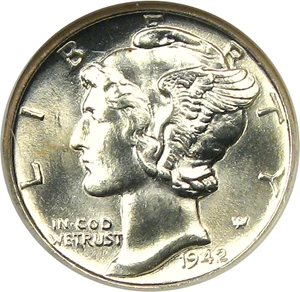 image for: 1942 10c NGC MS65