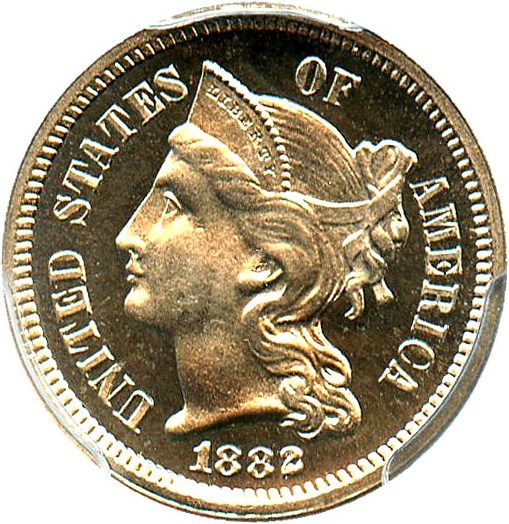 image for: 1882 3cN PCGS Proof 67 CAM