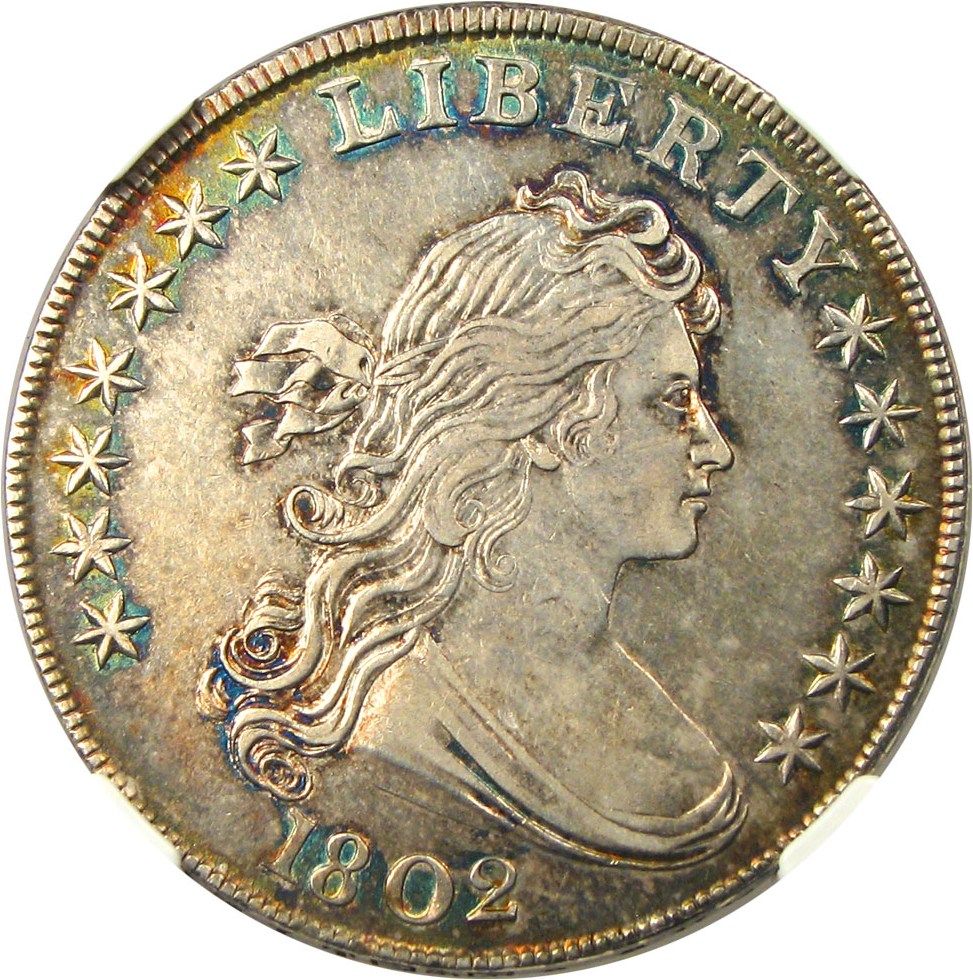 image for: 1802 $1 NGC AU58 - Beautiful Toning