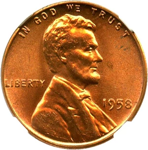 image for: 1958 1c NGC MS67 RD