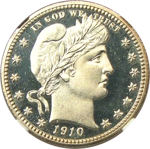 image for: 1910 25c NGC Proof 67 CAM