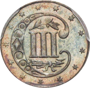 image for: 1860 3cS PCGS/CAC Proof 65