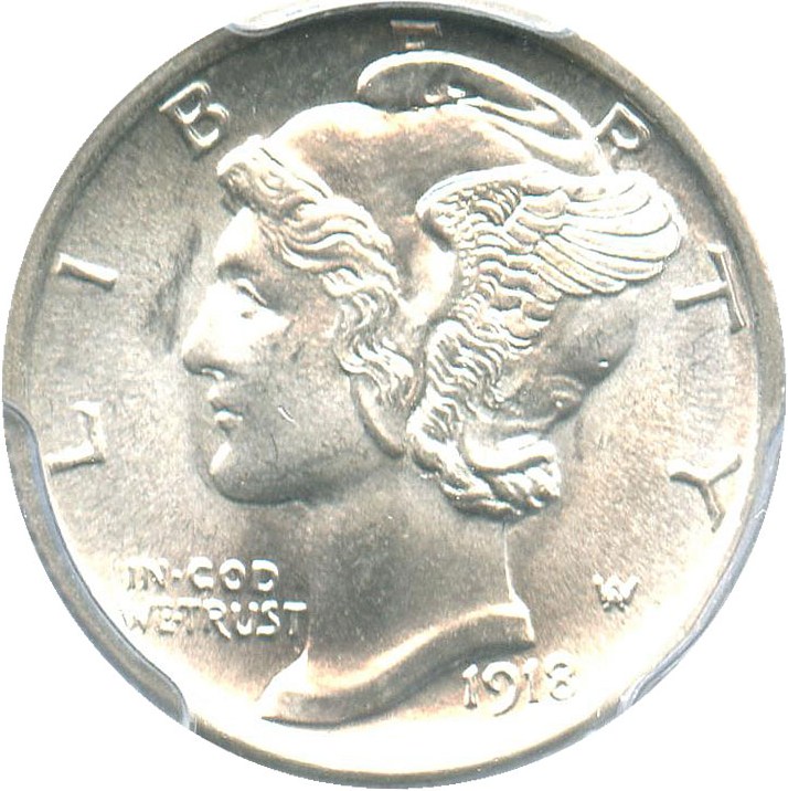 image for: 1918 10c PCGS MS65+ FB