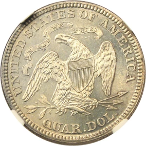 image for: 1886 25c NGC MS65 - Ultra Low Mintage Date - No Reserve!