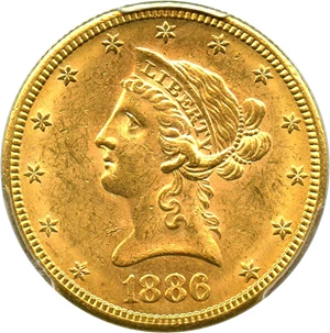 image for: 1886-S $10 PCGS MS62+