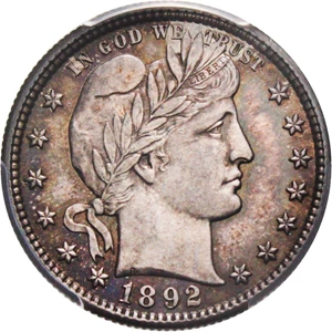 image for: 1892-S 25c PCGS Secure MS64 - No Reserve!