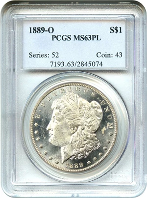 image for: 1889-O $1 PCGS MS63 PL