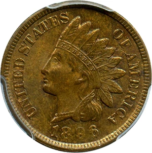 image for: 1896 1c PCGS MS64 BN