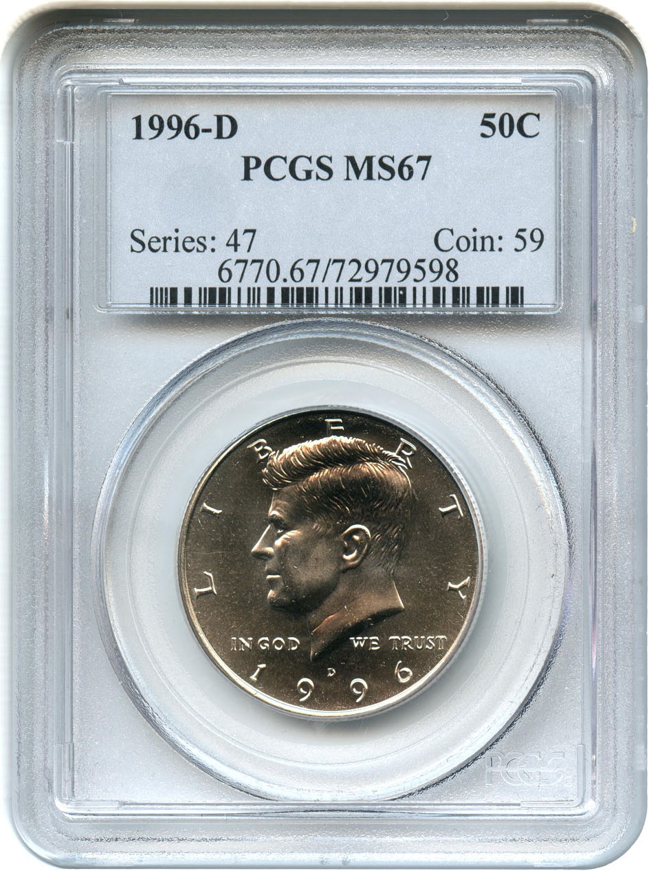 image for: 1996-D 50c PCGS MS67