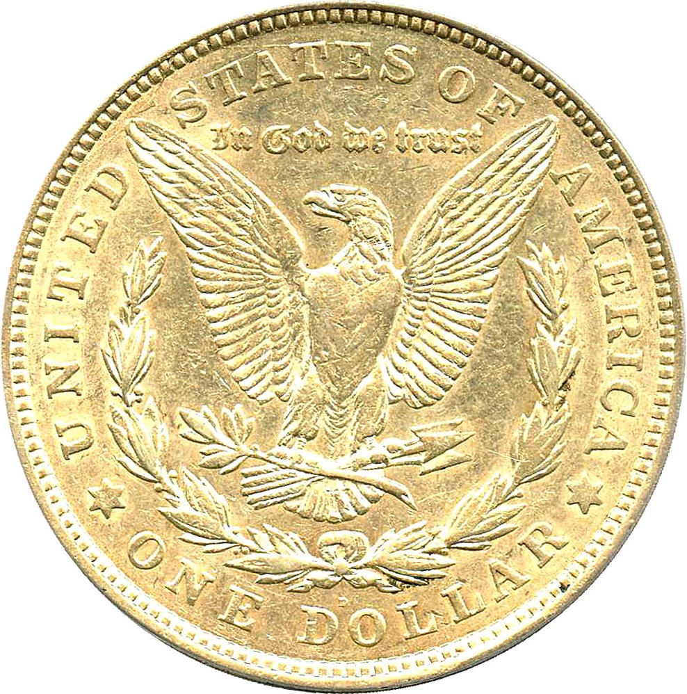 image for: 1921-D $1 PCGS AU50 (VAM-3A, Wing Dot)